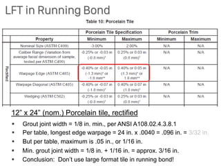 Design Considerations for Large Format Tile | PDF