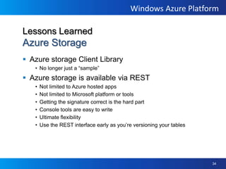 Tradeoff between locality and scalabilityConsiderationsEntity group transactionsQuery efficiencyScalabilityFlexible PartitioningChoosing a Partition Key