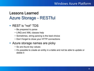 Pick potential keys (common query filters)Order keys by importanceIf needed, include an additional unique keyUse two most important keys as PK, RKConsider concatenating to form keysA Method of Choosing Keys