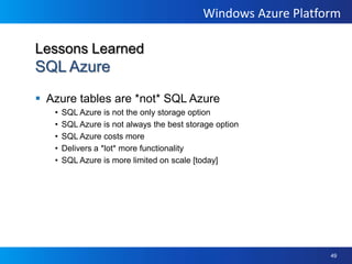 And this!QueueTDSHTTPRDBMSBrowserWeb RoleWorker RoleSQL Azure