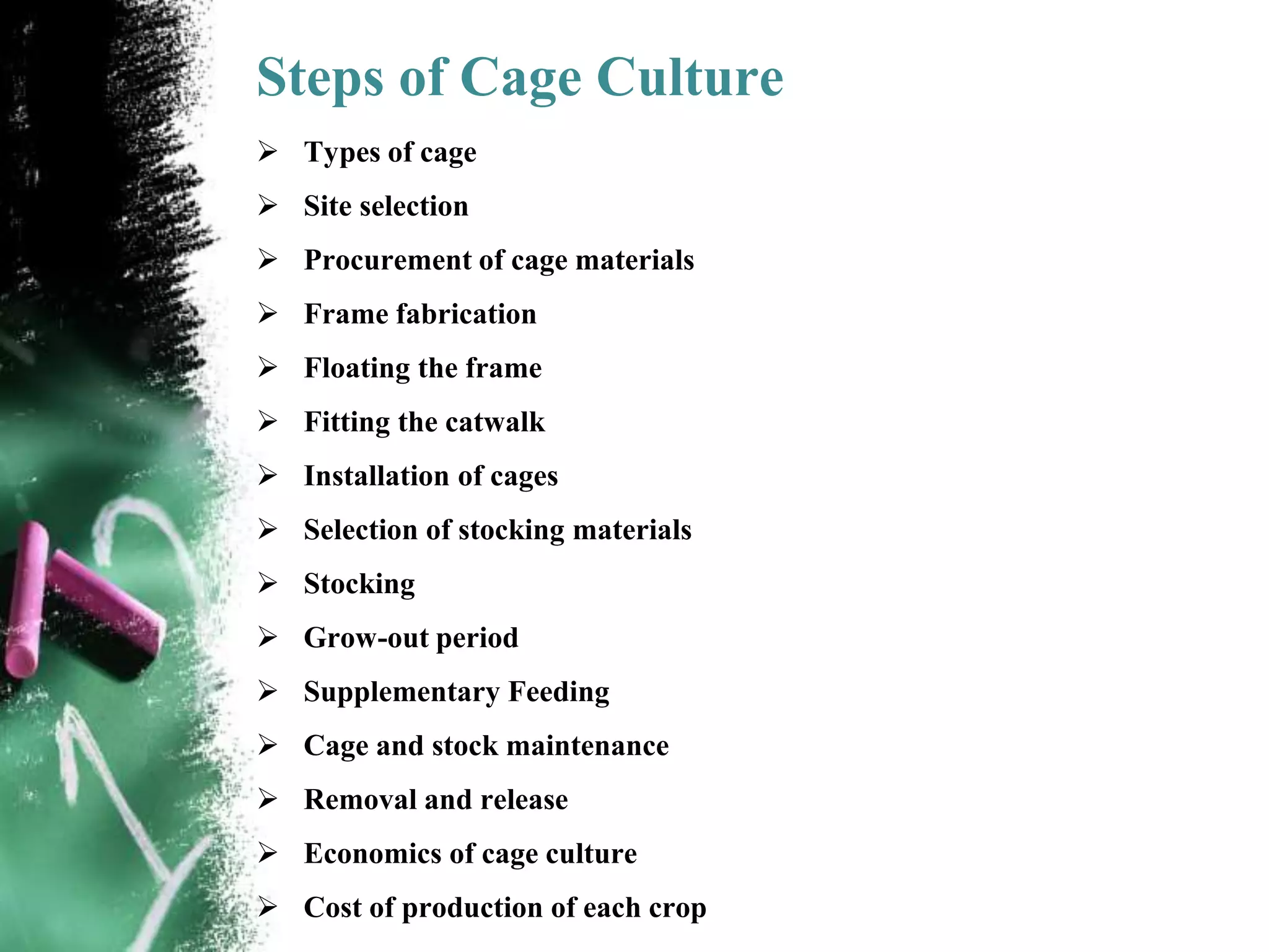 Design & construction of cage culture system | PPTX