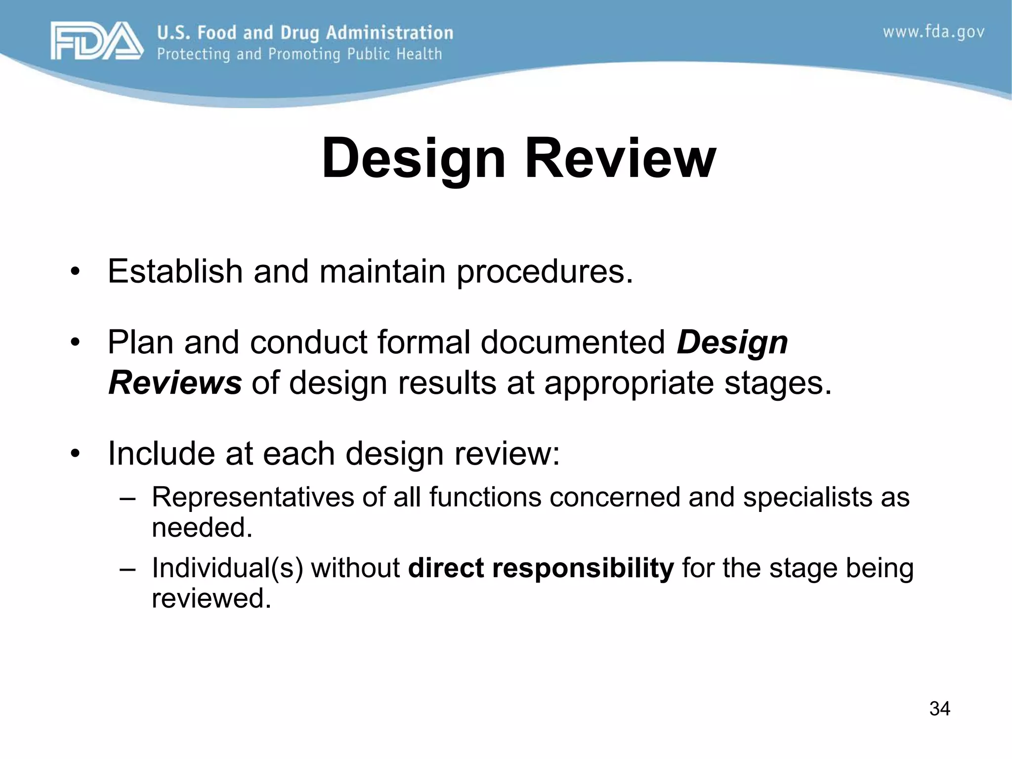 Design control FDA requirements | PDF