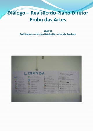 Diálogo - Construção da Carta Ecojovem– EcobairroOutubro/10 Facilitadores: AndrêssaBatelochio. Bruno Radesca. Márcia Würgler