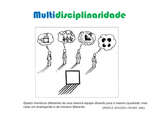 Multidisciplinaridade
(PREECE, ROGERS e SHARP, 2005)
 