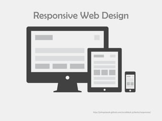 Responsive Web Design




             http://johnpolacek.github.com/scrolldeck.js/decks/responsive/
 