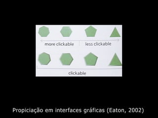 Propiciação em interfaces gráficas (Eaton, 2002)
 