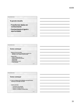 4/2/09




Design de Mídia Interativa




        O grande desafio




                             67 de 100




Design de Mídia Interativa




        Como começar




                             68 de 100




Design de Mídia Interativa




        Como começar




                             69 de 100




                                            23
 