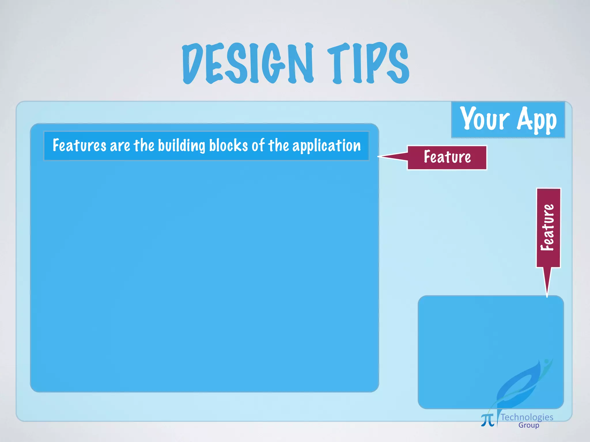 DESIGN DOCUMENT
• It is a document contains:
• Features
• Screens
 
