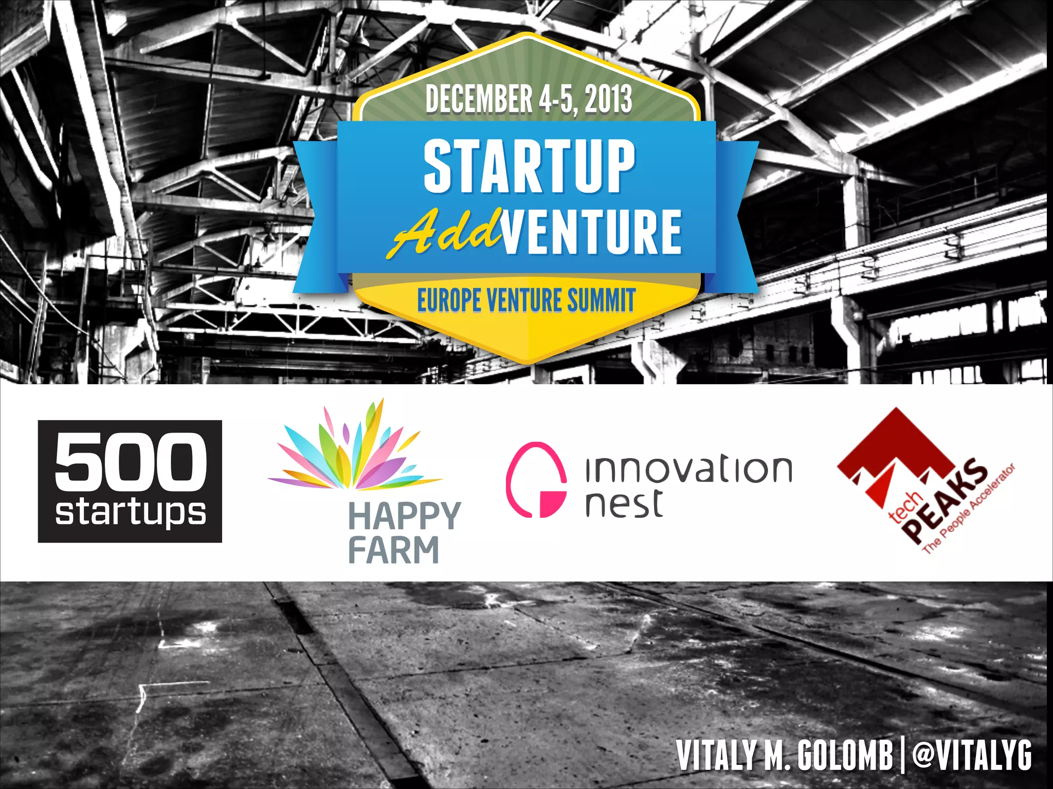 VITALY M. GOLOMB | @VITALYG

 