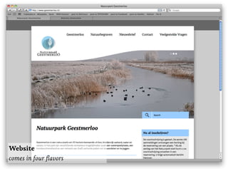Website
comes in four ﬂavors
 