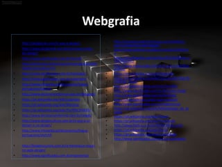 Webgrafia
• Parte I
• http://designices.com/o-que-e-design/
• http://www.designerd.com.br/principais-areas-
do-design/ParteII
• http://www.significados.com.br/layout/
• http://old.knoow.net/cienceconempr/gestao/iden
tidadecorporativa.htm
• http://www.significados.com.br/tipologia/
• http://www.significados.com.br/copyright/
• http://www.infopedia.pt/dicionarios/lingua-
portuguesa/banner
• http://www.dicionarioinformal.com.br/designer/
• https://pt.wikipedia.org/wiki/Logotipo
• https://pt.wikipedia.org/wiki/Mockup
• https://pt.wikipedia.org/wiki/Portf%C3%B3lio
• http://www.dicionarioinformal.com.br/target/
• http://www.designculture.com.br/o-que-e-ui-
design-e-ux-design/
• http://www.infopedia.pt/dicionarios/lingua-
portuguesa/sketchh
• http://blogdoscursos.com.br/a-hierarquia-visual-
no-web-design/
• http://www.significados.com.br/ergonomia/
• http://arquiteturadeinformacao.com/mobile/o-
que-e-responsive-web-design/
• http://www.priberam.pt/dlpo/consist%C3%AAnci
a
• https://pt.wikipedia.org/wiki/Equil%C3%ADbrio_g
r%C3%A1fico
• http://www.explorando.com.br/o-que-e-interface-
grafica/
• https://pt.wikipedia.org/wiki/Tipografia
• https://pt.wikipedia.org/wiki/Comunica%C3%A7%
C3%A3o_visual
• http://portaldebranding.com/v1/?p=4965
• http://www.significados.com.br/brainstorming/
• http://www.significados.com.br/briefing/
• http://chocoladesign.com/o-que-e-gestalt
• http://www.significados.com.br/logomarca/
• https://pt.wikipedia.org/wiki/Metodologia_de_pr
ojeto
• https://pt.wikipedia.org/wiki/Teaser
• https://pt.wikipedia.org/wiki/Thumbnail
• http://www.fatdux.com/pt/What/What-is-UX
• https://pt.wikipedia.org/wiki/Serifa
• https://pt.wikipedia.org/wiki/Usabilidade
• http://www.significados.com.br/acessibilidade/
 