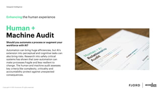 Copyright © 2020 Accenture All rights reserved.
Human +
Machine Audit
Should you automate a process or augment your
workfo...