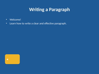 Smart Paragraph Mastering Paragraph Writing: Structure, Ideas, and Editing Tips | PPTX