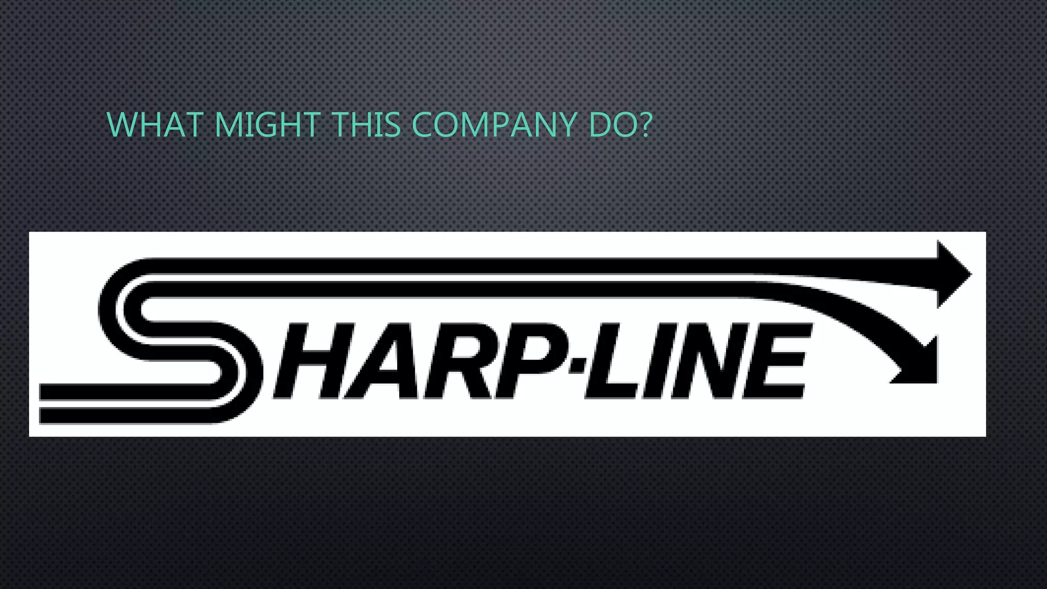 WHAT MIGHT THIS COMPANY DO?
 