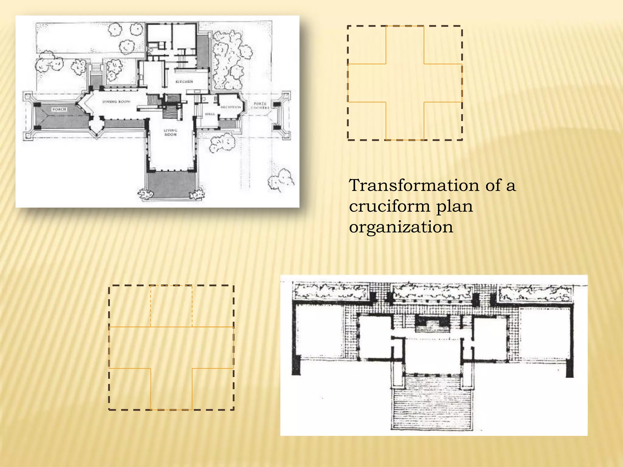 Transformation of a
cruciform plan
organization
 