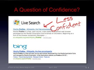 A Question of Confidence? © Trevor van Gorp, affective design inc. 2010 April 11, 2010 
