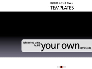 BU I LD YOU R OWN

                      TEMPLATES




Full bleed   templates are alright…
 
