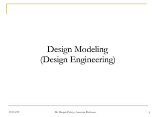 Design Modeling  (Design Engineering)   