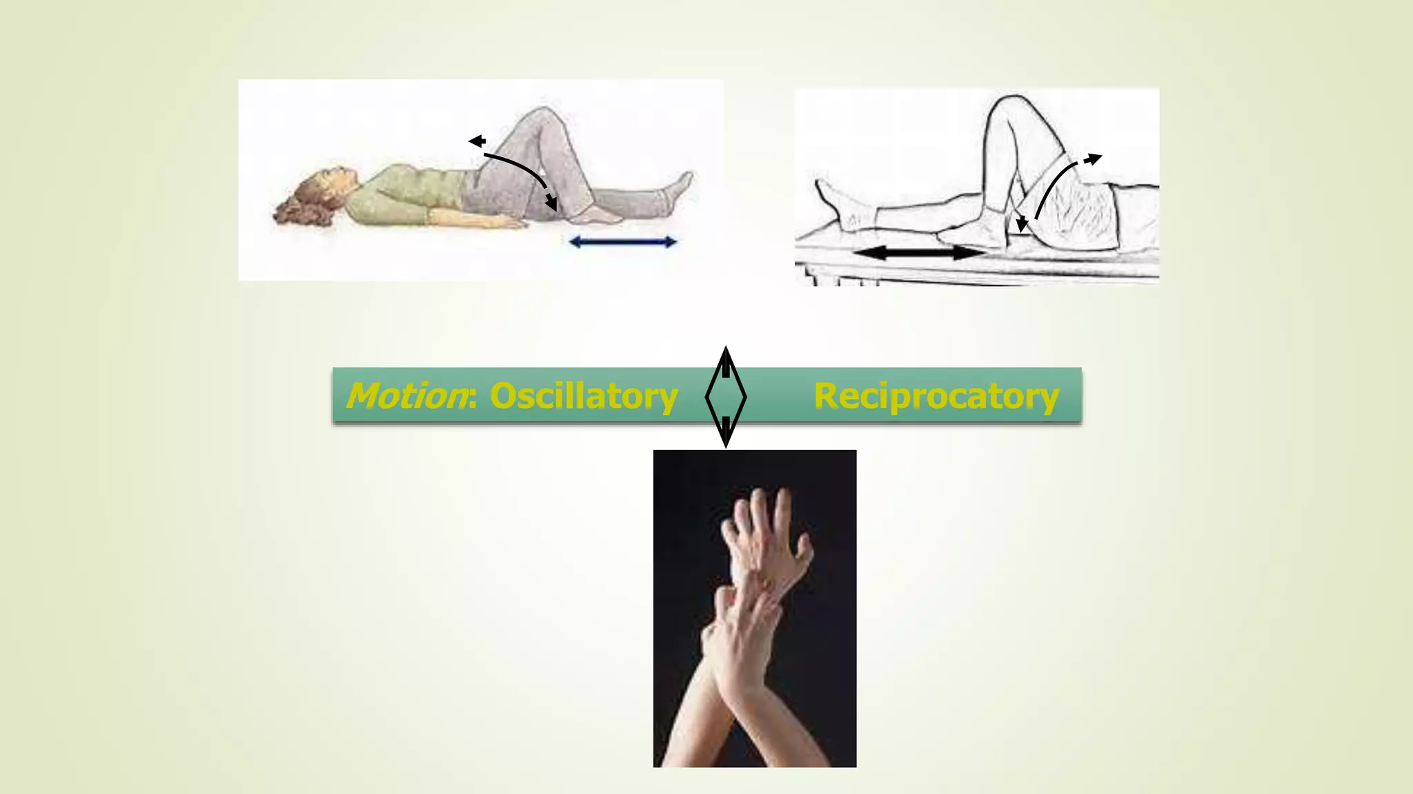 Motion: Oscillatory Reciprocatory
 