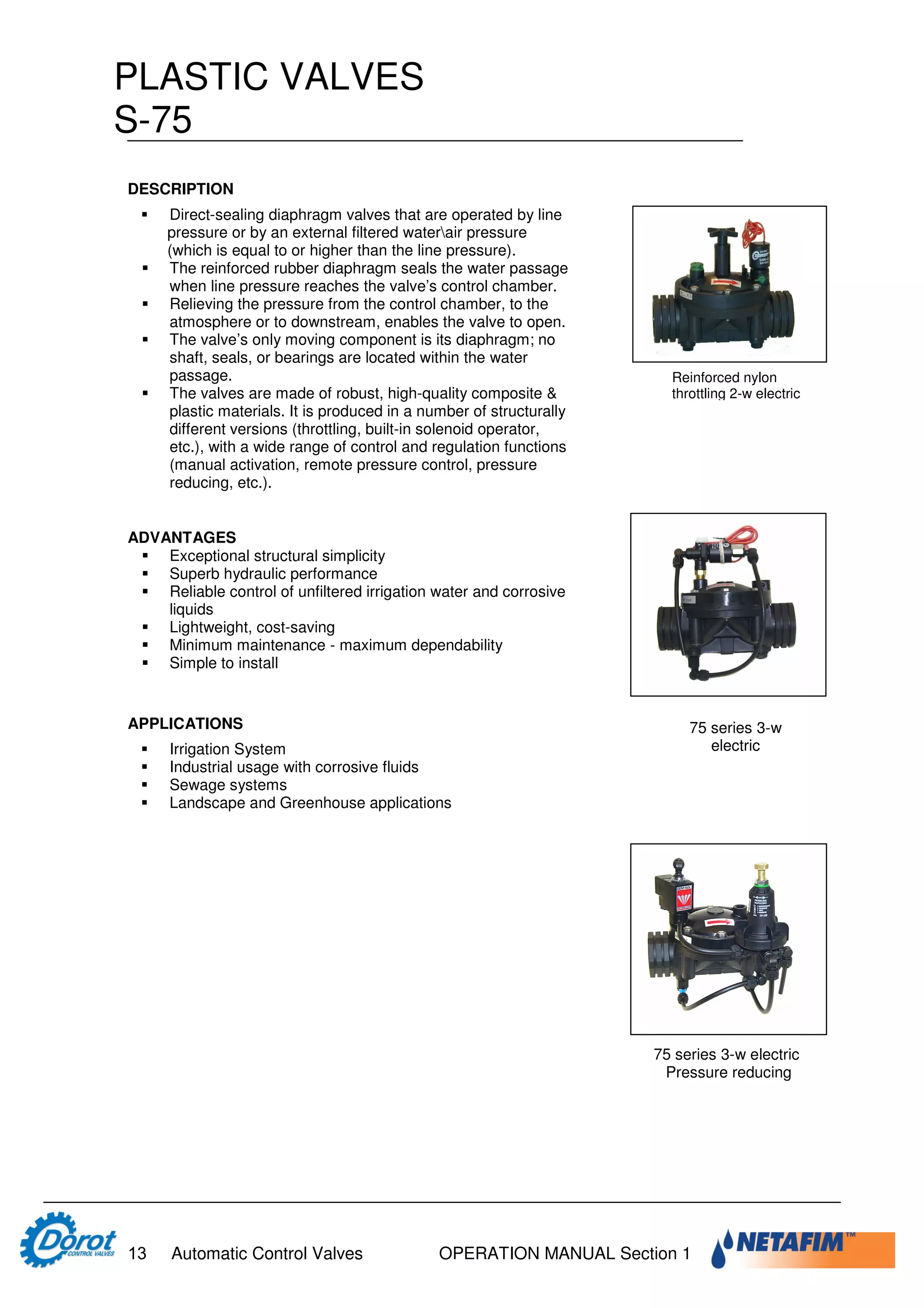 Designer and operator manual dorot | PDF