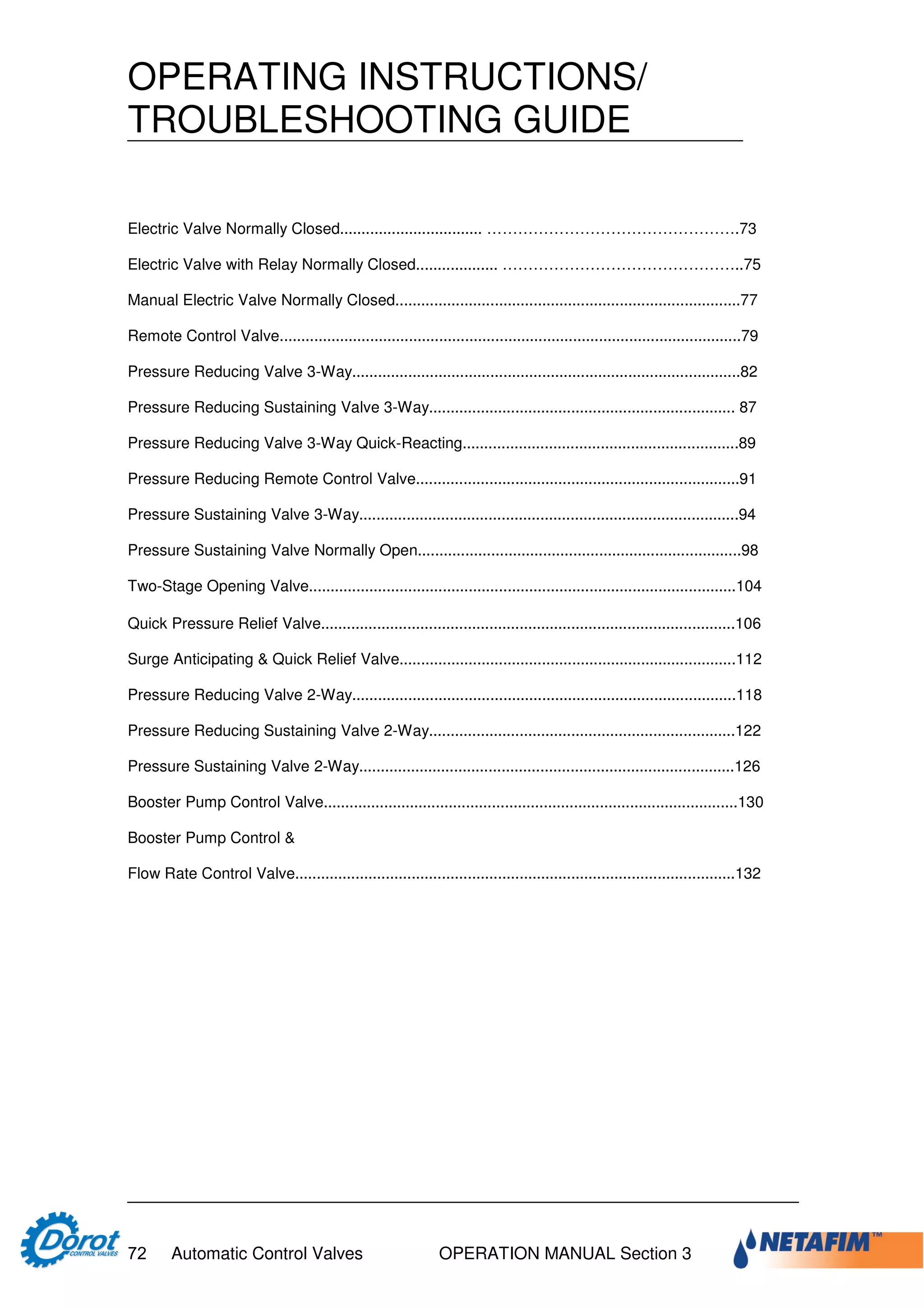 Designer and operator manual dorot | PDF