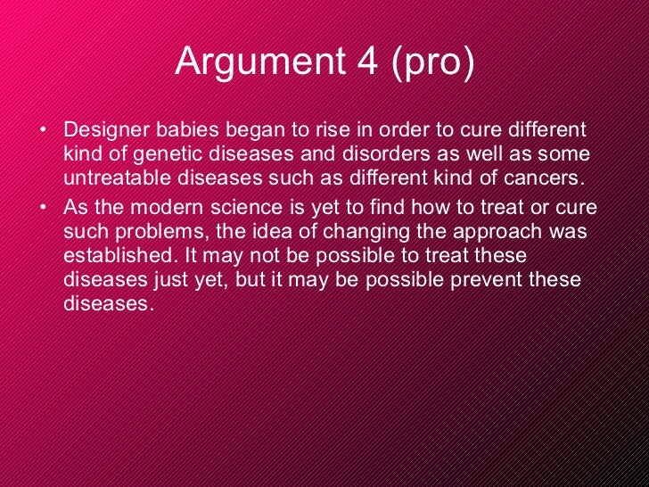 designer baby argument essay