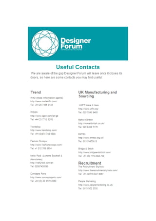 Designer forum useful resources