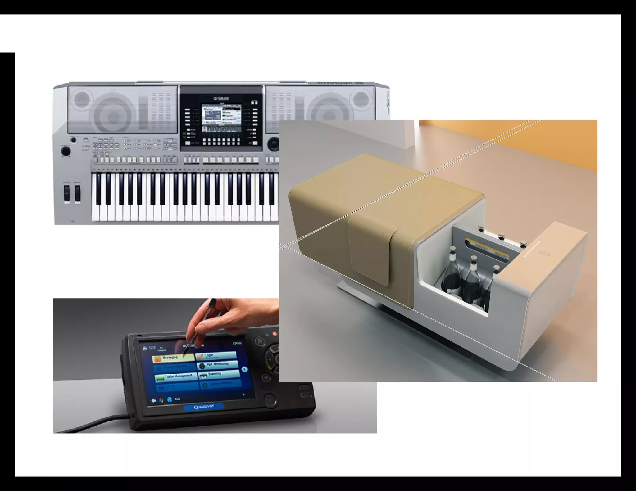 However, ThingM, books and
conferences are not my day job.
They’re entertaining sidelines. My
primary day job is as an
innovation and user experience
design consultant focusing on the
design of digital consumer
products. Here are some I’ve
worked on for Yamaha, Whirlpool
and Qualcomm.
 