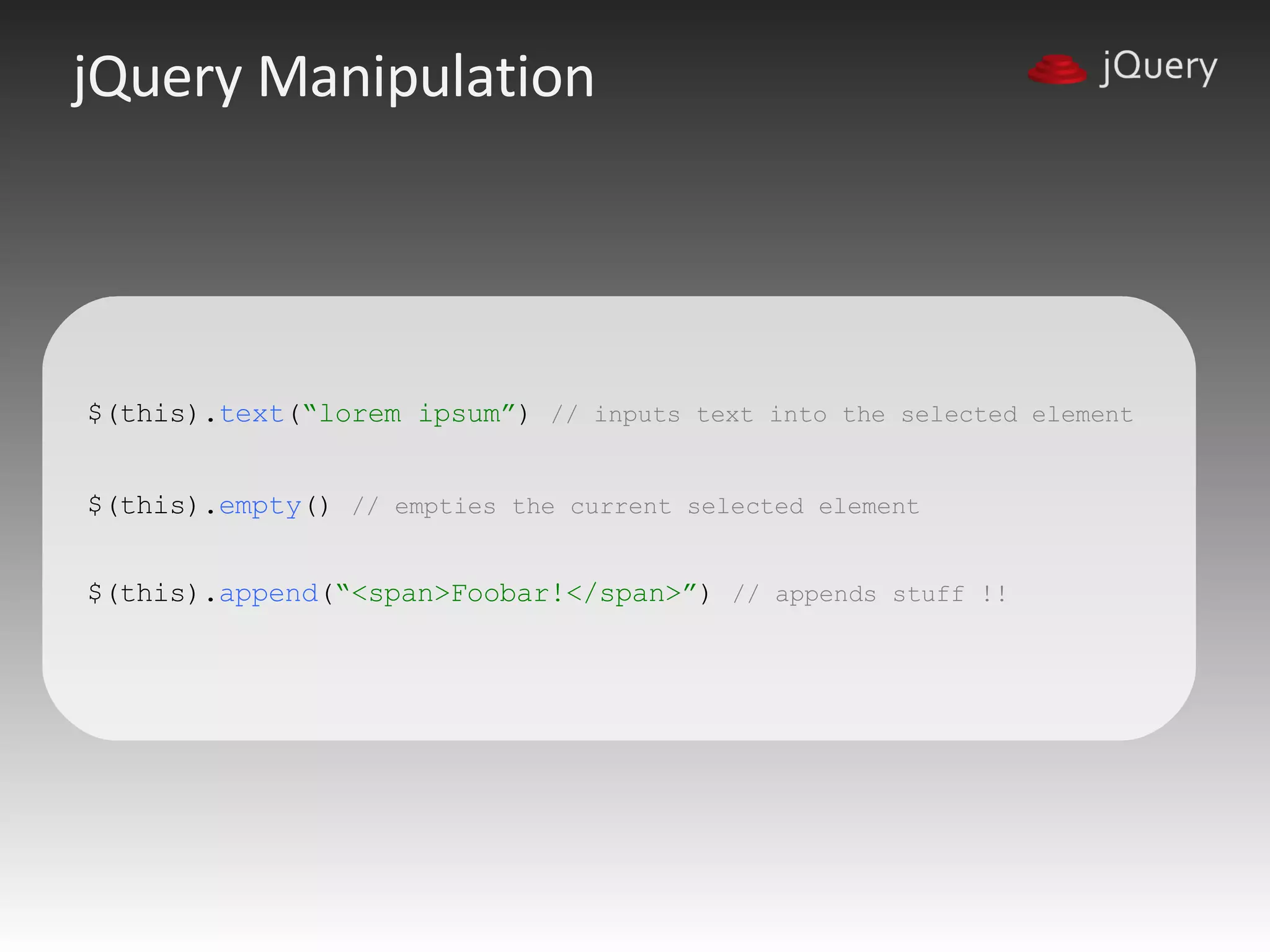 Designers Guide To jQuery | PPT
