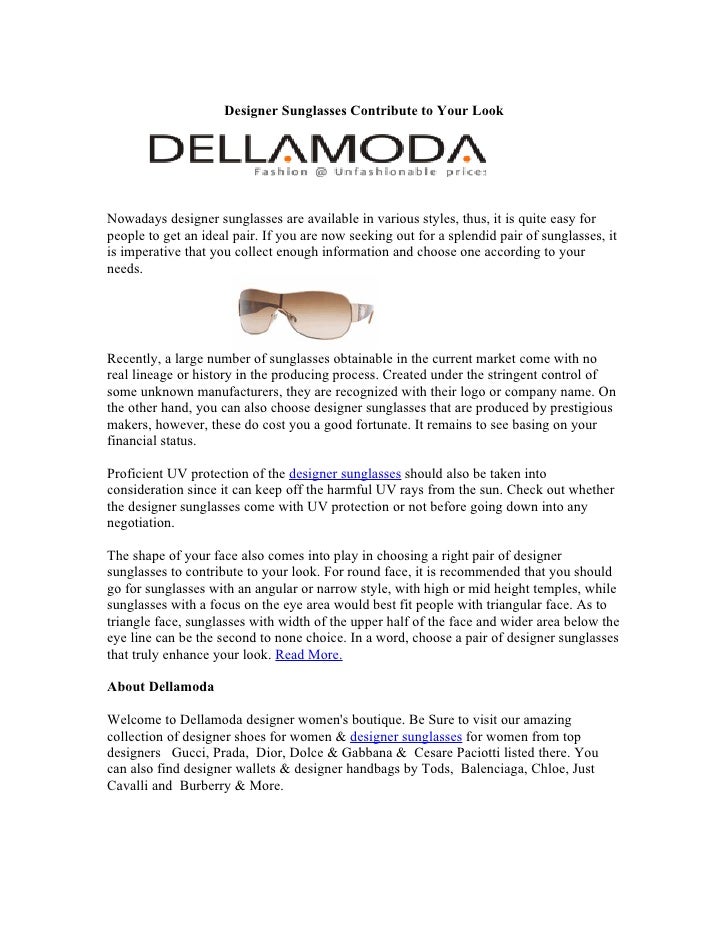 your designer sunglasses