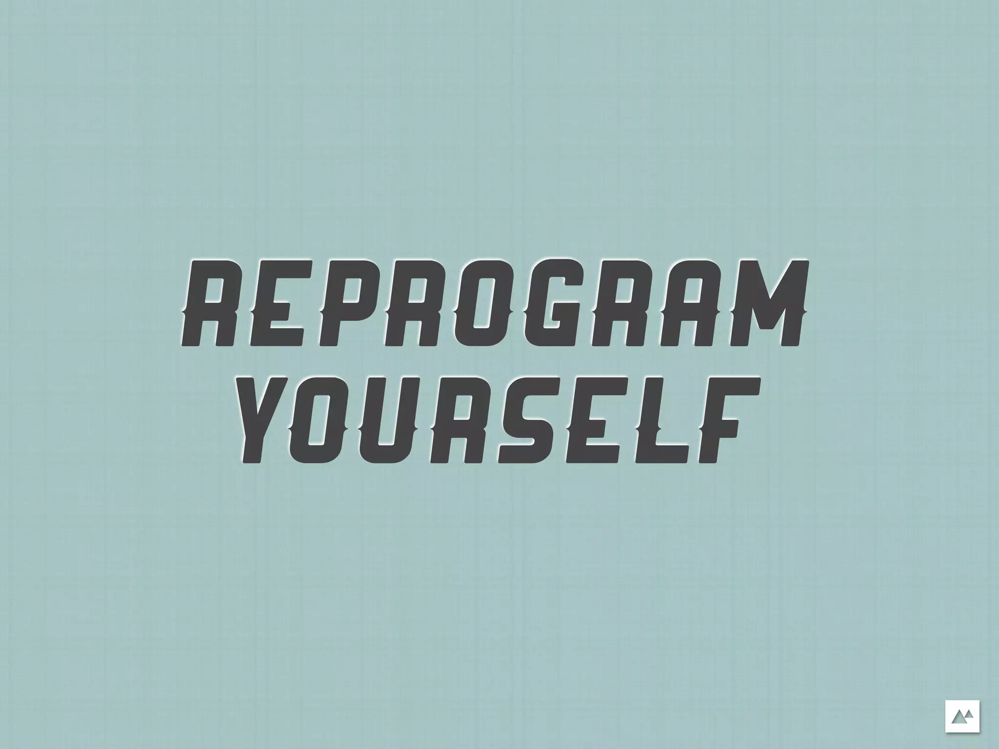 REPROGRAM
 YOURSELF
 