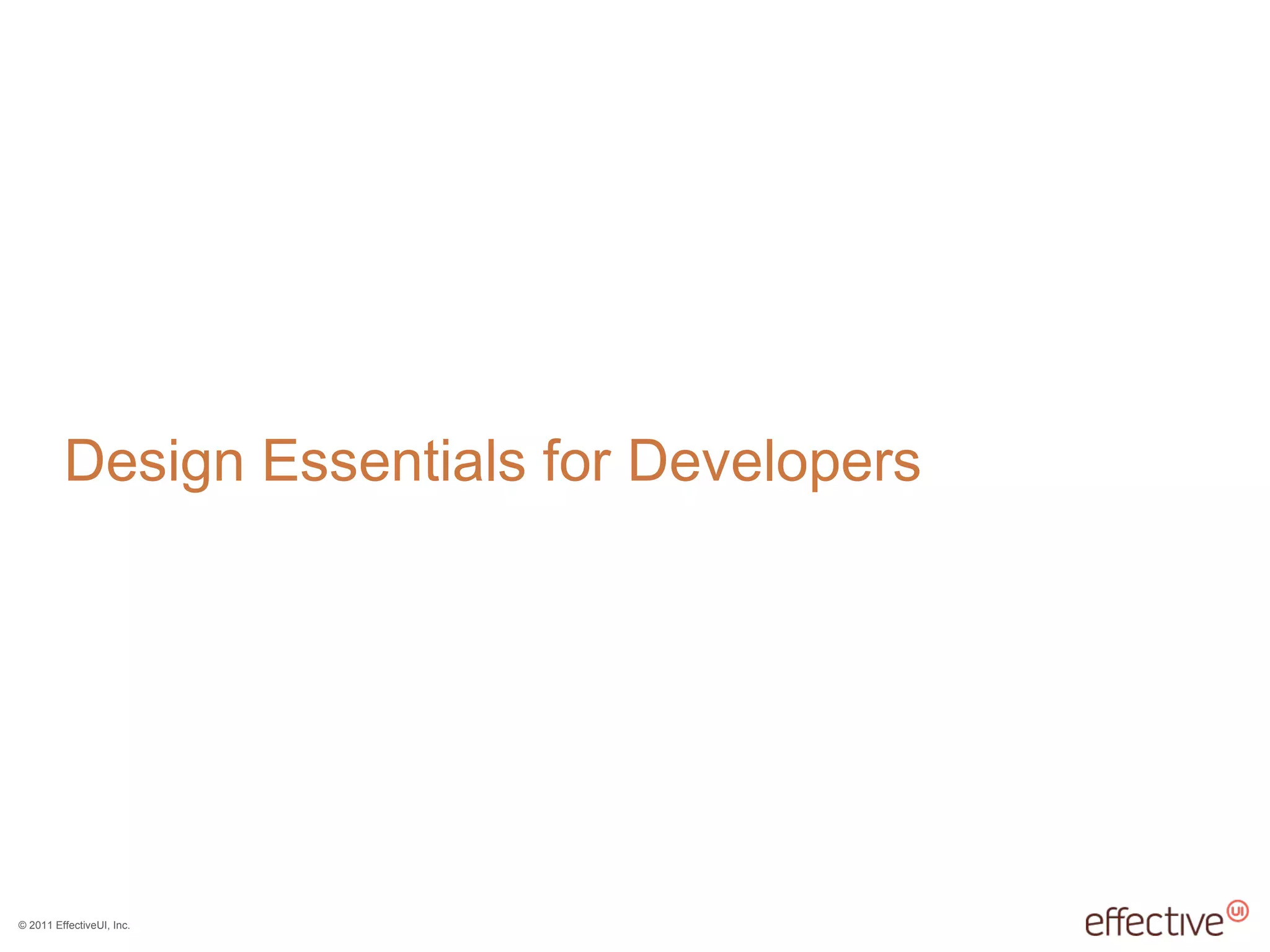 Design Essentials for Developers 
