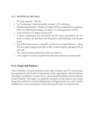 Design & estimation of rooftop grid tied solar pv system | PDF