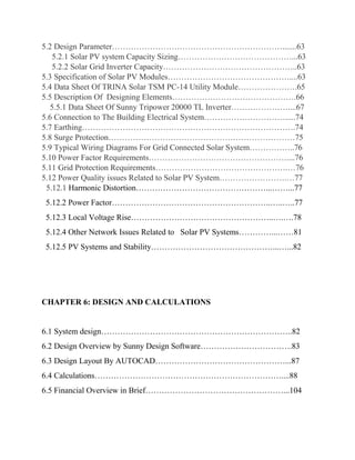 Design & estimation of rooftop grid tied solar pv system | PDF