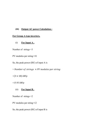 Design & estimation of rooftop grid tied solar pv system | PDF