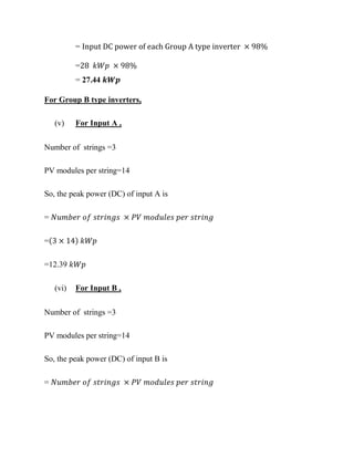 Design & estimation of rooftop grid tied solar pv system | PDF