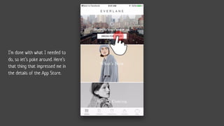 I’m done with what I needed to
do, so let’s poke around. Here’s
that thing that impressed me in
the details of the App Store.
 