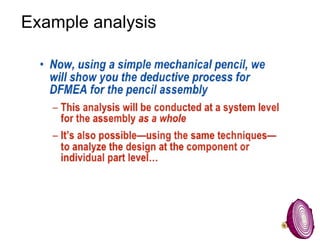 Example analysis
 