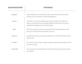 Design Rational Example UI/UX Design Portfolio | PDF