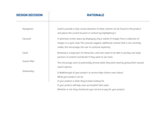 Design Rational Example UI/UX Design Portfolio | PDF