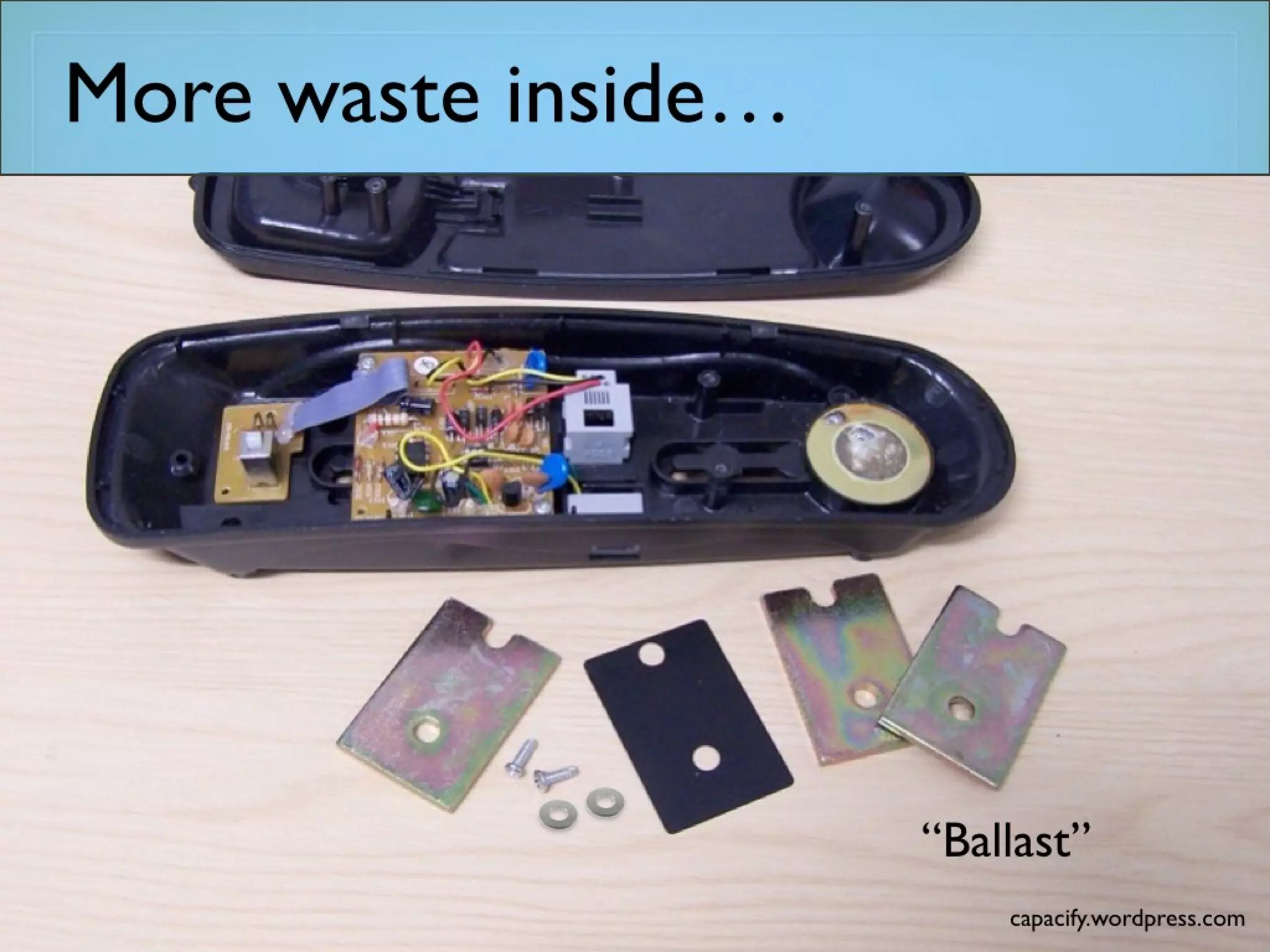 More waste inside…
“Ballast”
 