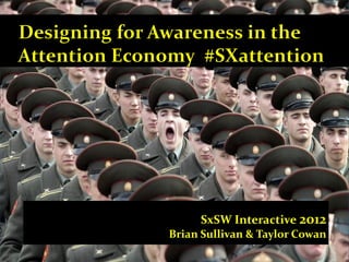 SxSW Interactive 2012
Brian Sullivan & Taylor Cowan
 