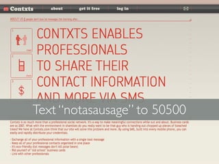 Text “notasausage” to 50500
 