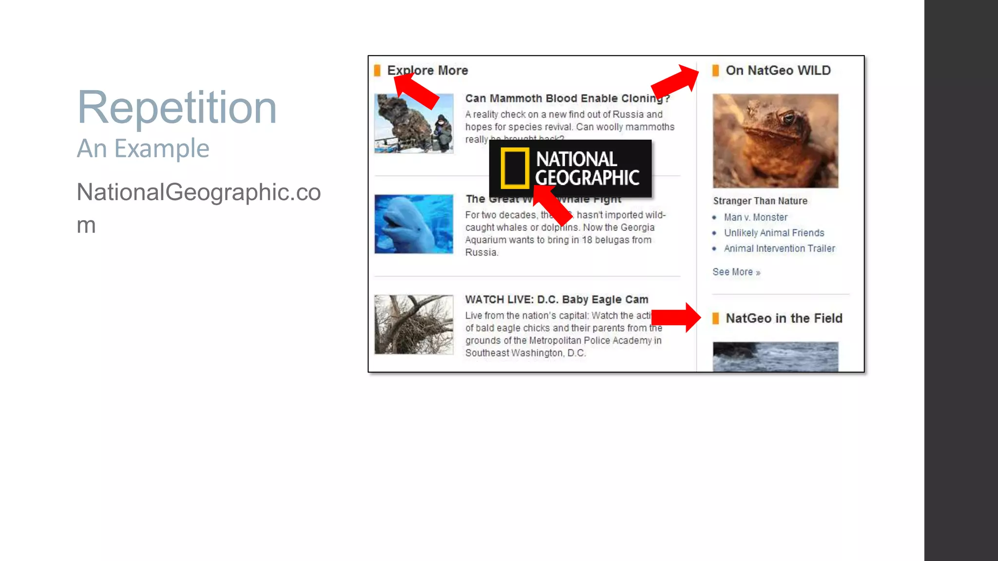 Repetition An Example NationalGeographic.co m 