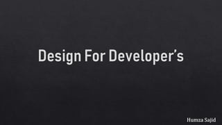 Design For Developer | Useability Engineering