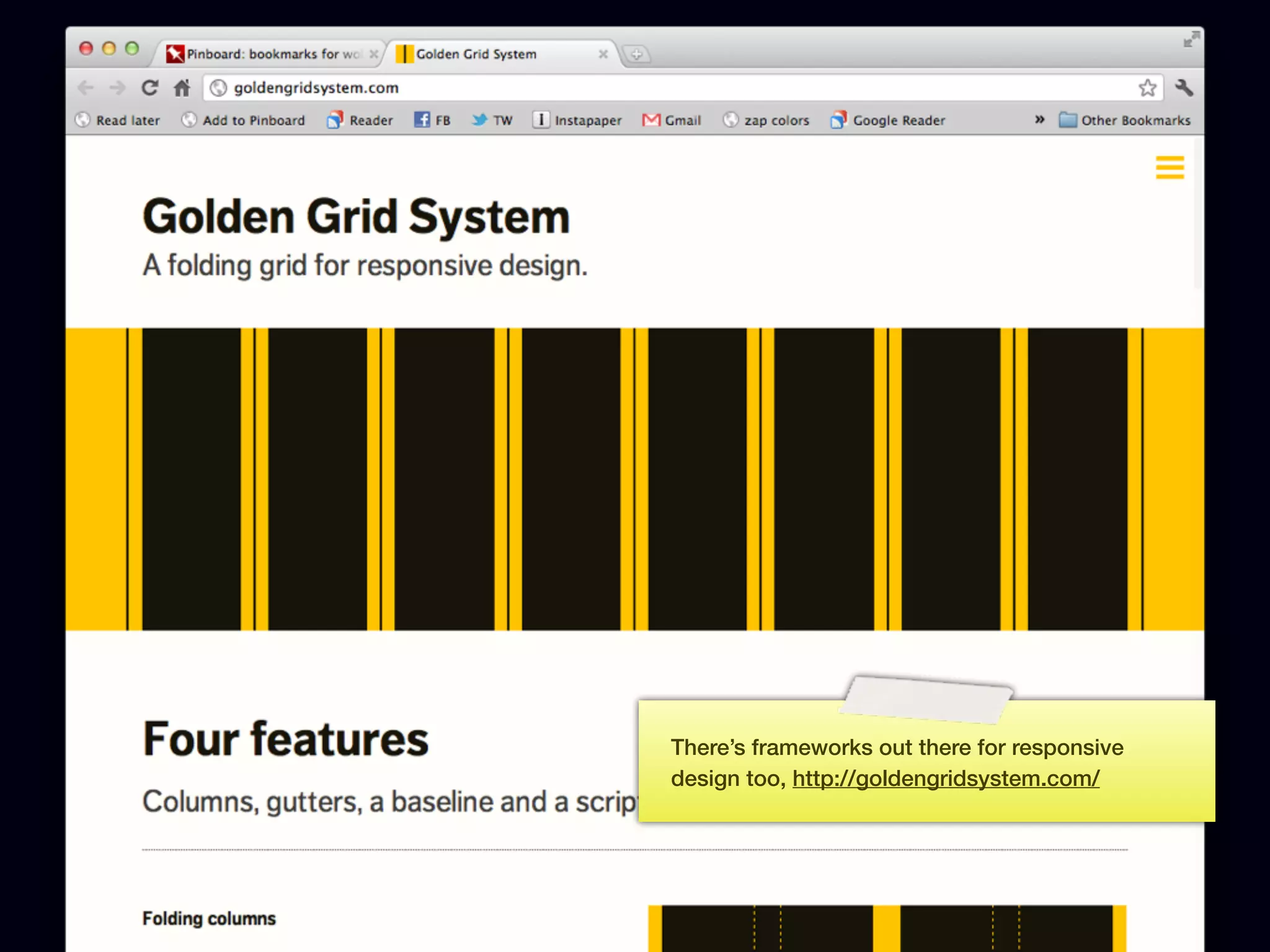 There’s frameworks out there for responsive
      design too, http://goldengridsystem.com/




170
 