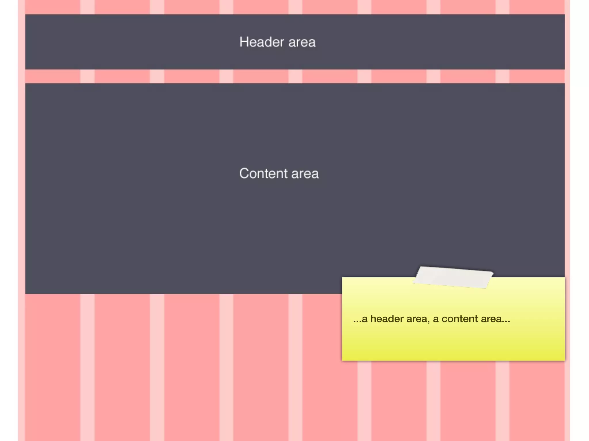 ...a header area, a content area...




92
 