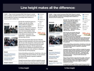 Line height makes all the difference:




1.5 line height     72          1.0 line height
 