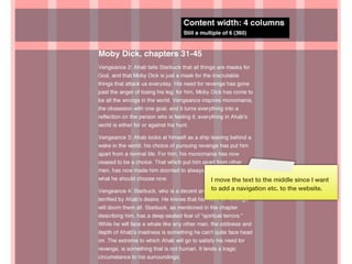 I move the text to the middle since I want
     to add a navigation etc. to the website.




99
 