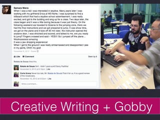 Creative Writing + Gobby

 